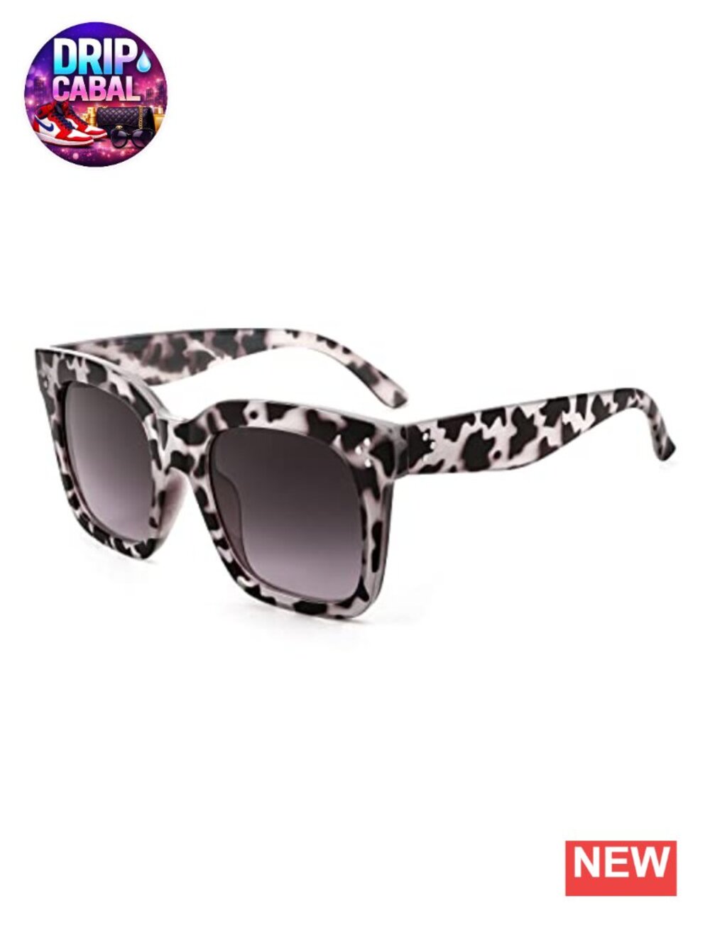 Vintage Butterfly Square Sunglasses for Women UV400 Gradient Lens Oversized - Picture 5 of 6
